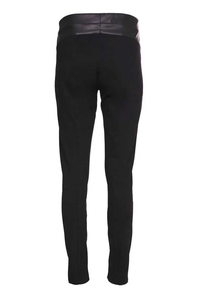 Naya Leatherette Leggings Black