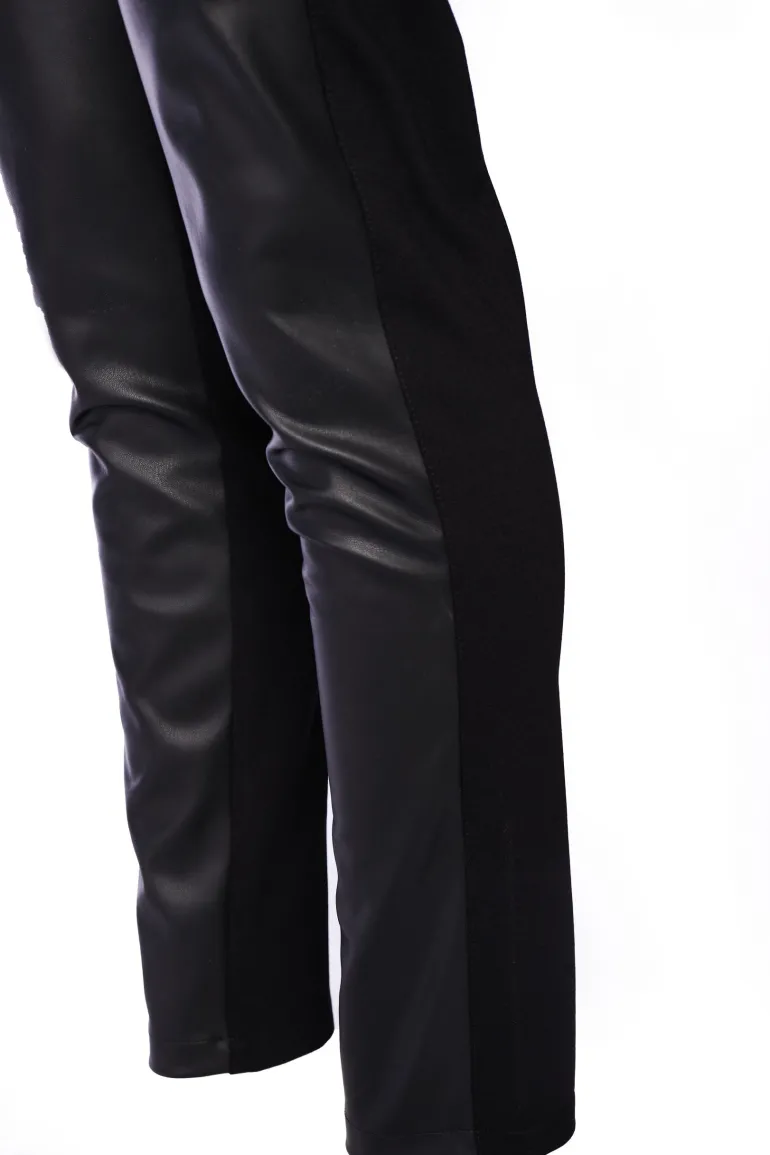 Naya Leatherette Leggings Black