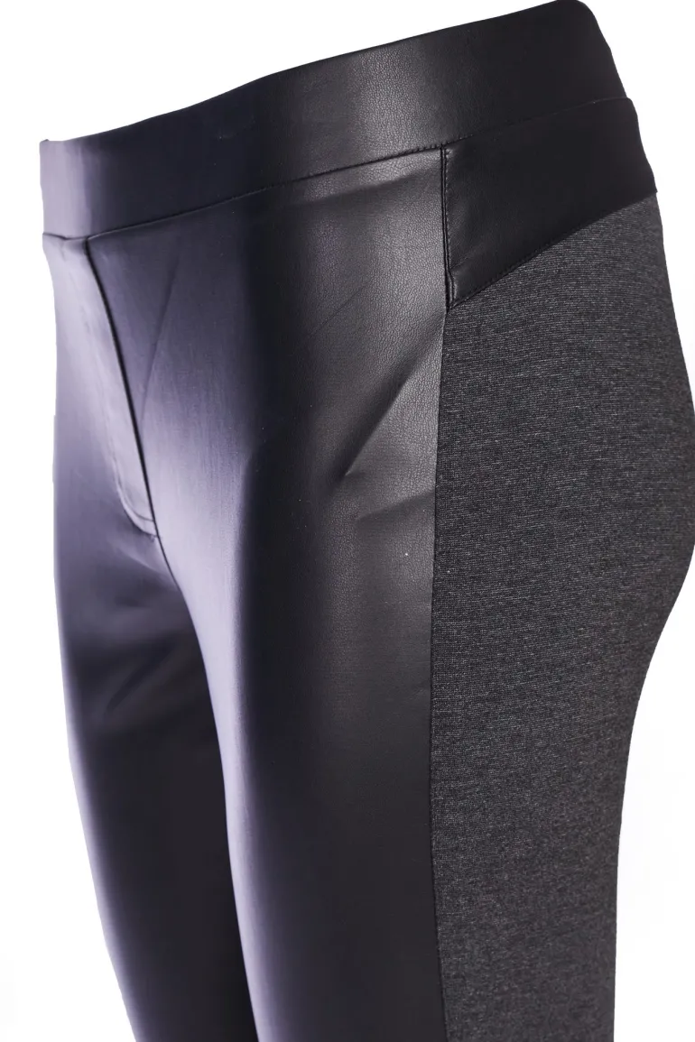 Naya Leatherette Leggings Black