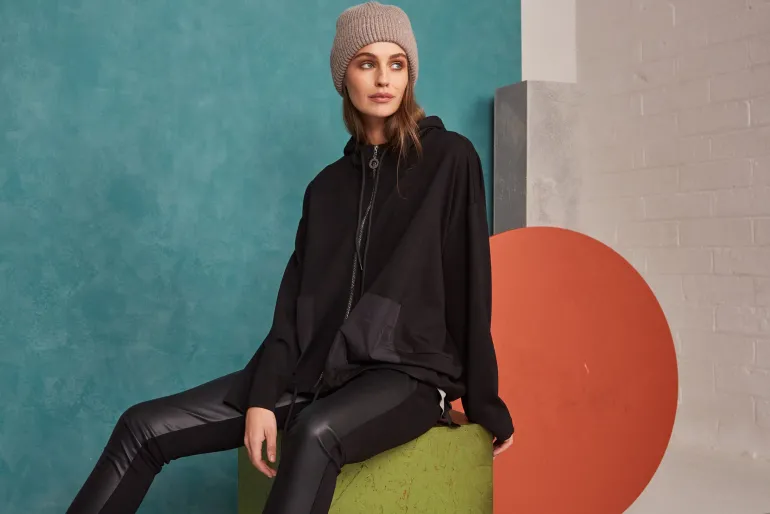 Naya Leatherette Leggings Black