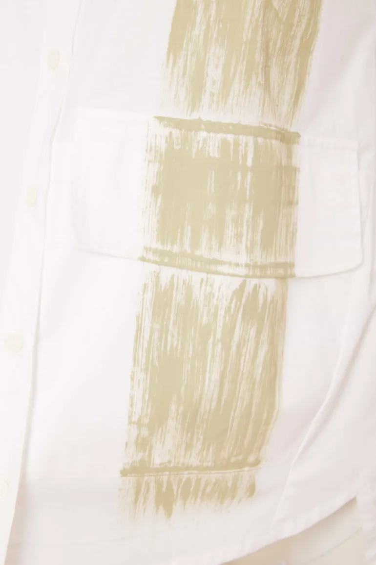 Naya Longline Shirt With Brush Stroke Print NAS25232