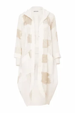 Naya Mesh Faded Block Print Jacket NAS25296 Cream/Fudge