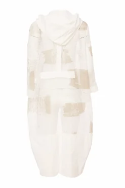 Naya Mesh Faded Block Print Jacket NAS25296 Cream/Fudge