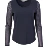 Naya Mesh Sleeve Top Anthracite
