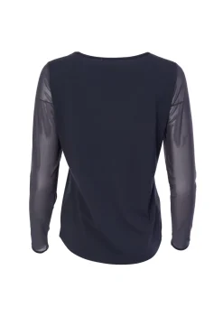 Naya Mesh Sleeve Top Anthracite