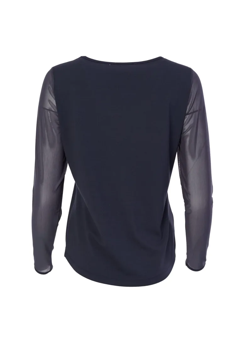 Naya Mesh Sleeve Top Anthracite