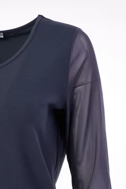 Naya Mesh Sleeve Top Anthracite