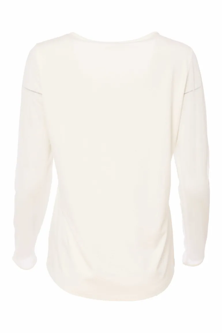Naya Mesh Sleeve Top NAS25106 Cream