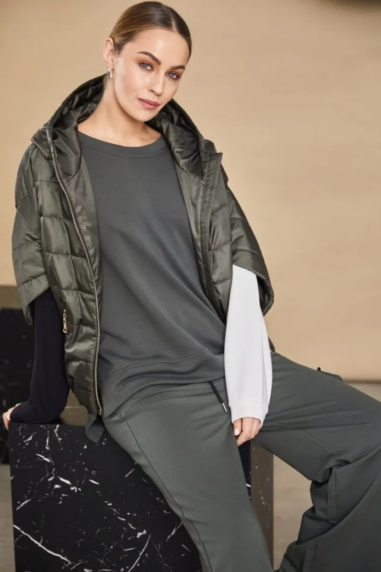 Naya Padded Short Jacket Khaki