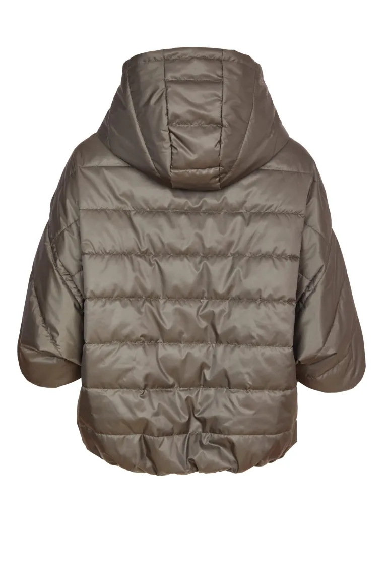 Naya Padded Short Jacket Khaki