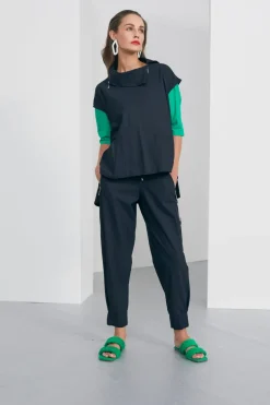 Naya Polo Neck Top Navy