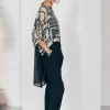 Naya Print Chiffon Back Top Black