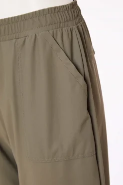 Naya Pull Up Slim Leg Trousers Army NAS25109