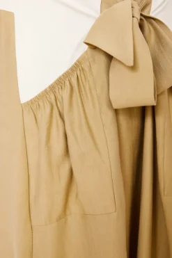 Naya Round Neck Dress with Tie (NAS25234) Cream/Fudge