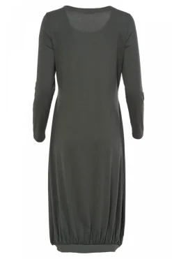 Naya Ruched Placement Dress Forest
