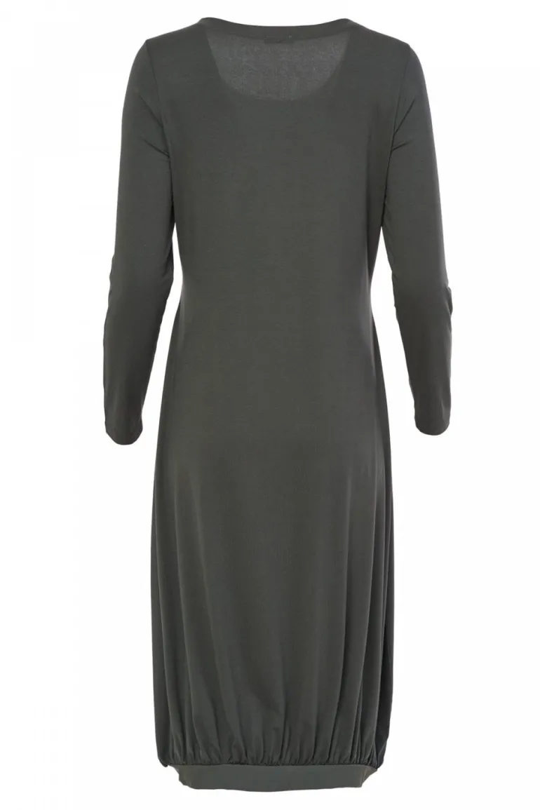 Naya Ruched Placement Dress Forest