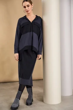 Naya Skirt with Contrast Front Panel