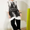 Naya Spray Border Drizzle Shirt NAS25204 White/Black