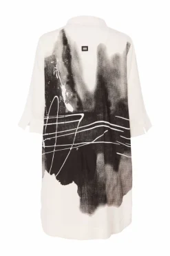 Naya Spray Border Drizzle Shirt NAS25204 White/Black