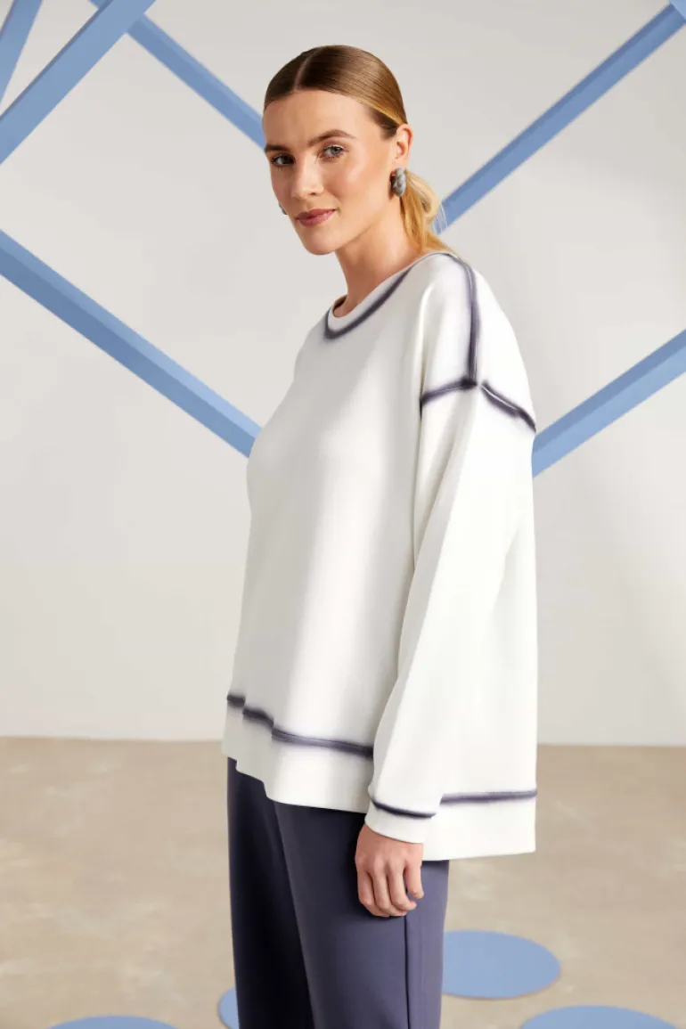 Naya Sweatshirt NAS25126 Cream / Grey
