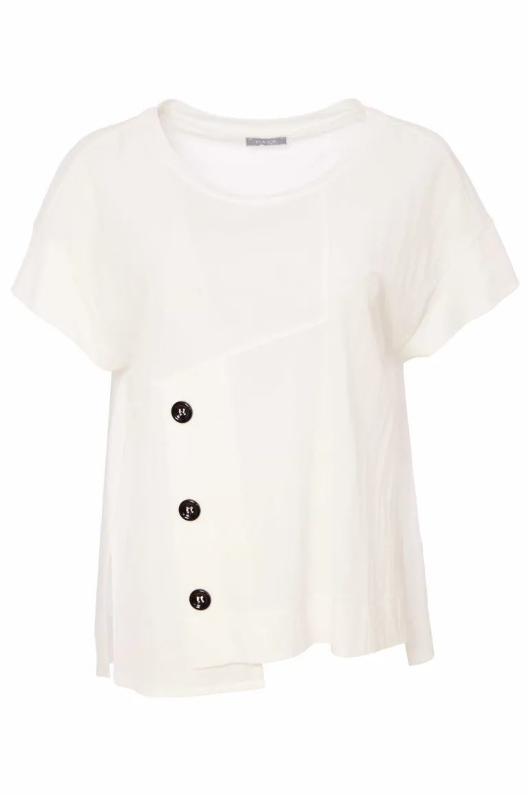 Naya Top with Button Detail NAS25245