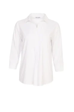 Naya Top with Placket White