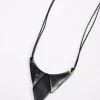 Naya Triangle Necklace Black