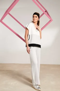 Naya Trousers NAS25293 Sand / Off-White