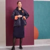 Naya Tuck Dress Navy