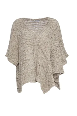 Naya V Neck Square Knit Stone
