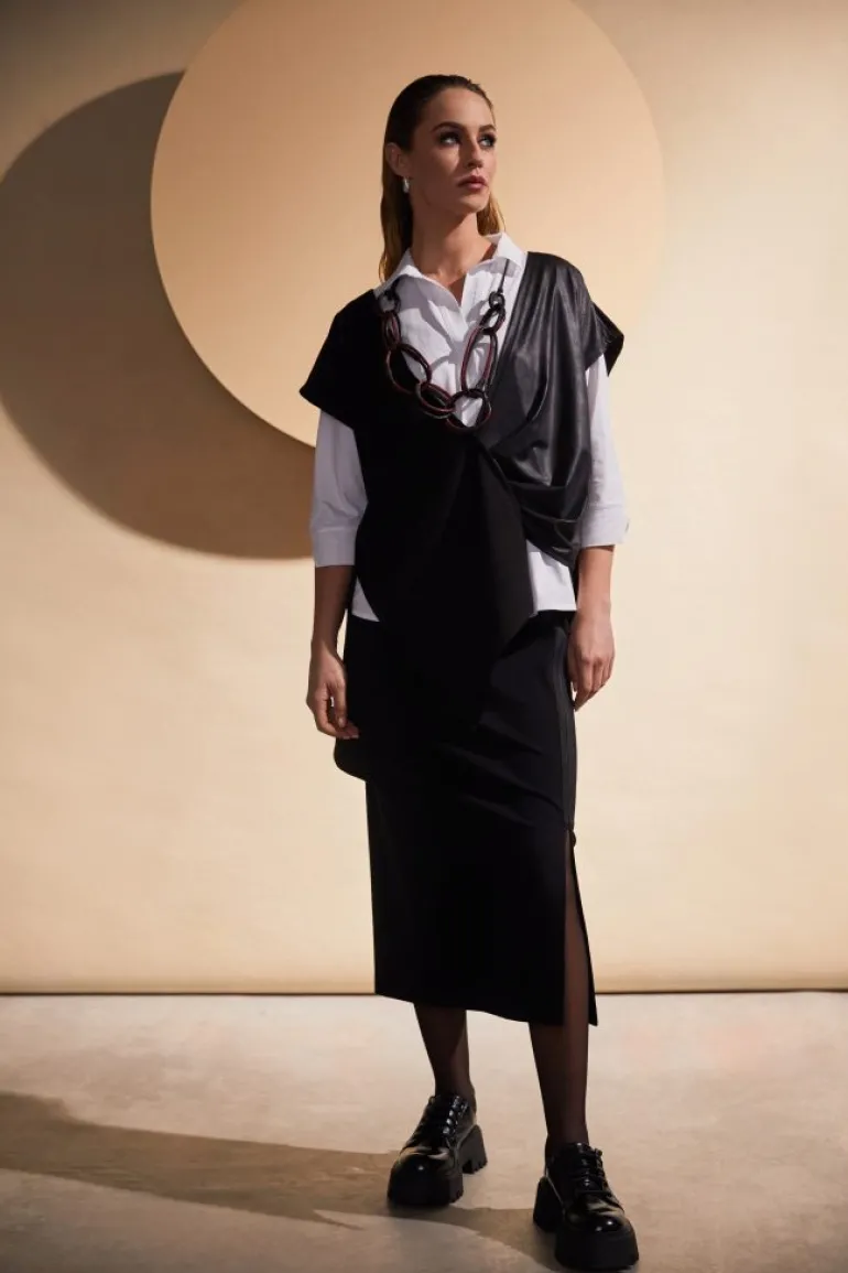 Naya Vest Top With Contrasting Pleat Detail