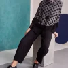 Naya Wide Jersey Trouser Black