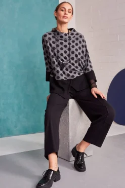 Naya Wide Jersey Trouser Black