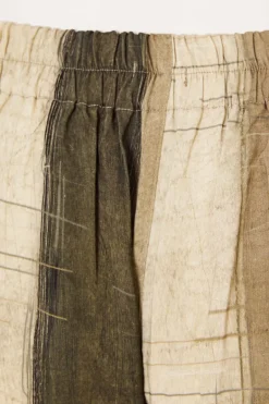 Naya Wide Stripe Linen Trousers NAS25270 Army