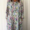 Out of Xile Coat Dress Seersucker Floral Print
