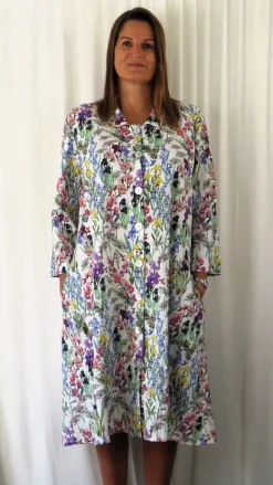 Out of Xile Coat Dress Seersucker Floral Print