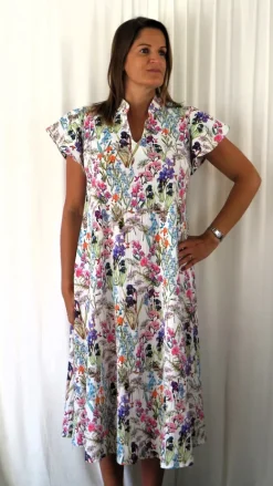 Out of Xile Dress Seersucker Floral Print