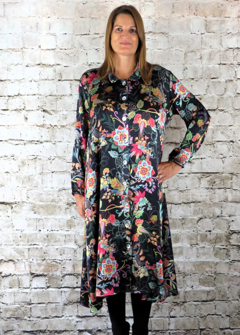 Out of Xile Habotai Dress Flower
