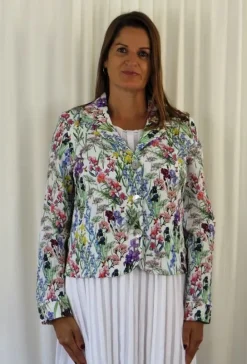 Out of Xile Jacket Seersucker Floral Print