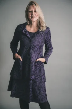 OUT OF XILE JACQUARD RIDING JACKET SAPPHIRE