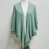 Out of Xile Lace Trimmed Cape Ocean Green