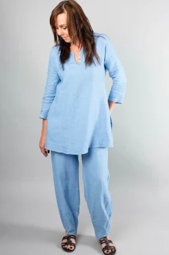 Out of Xile Linen Tunic Sky