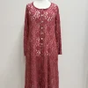 Out of Xile Masira Lace Long Jacket Berry