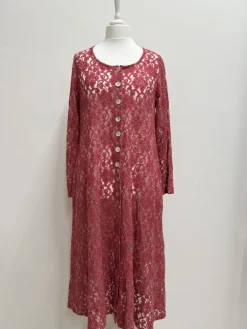 Out of Xile Masira Lace Long Jacket Berry