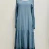 Out of Xile Placket Midi Lace Dress - 2 Colours