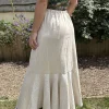 Out of Xile Printed Linen Skirt Sand