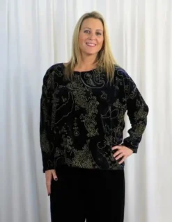 Out of Xile Silk Velvet Wide Top Blue