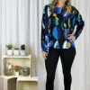 OUT OF XILE WIDE TOP OCEAN PRINT