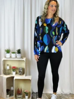 OUT OF XILE WIDE TOP OCEAN PRINT