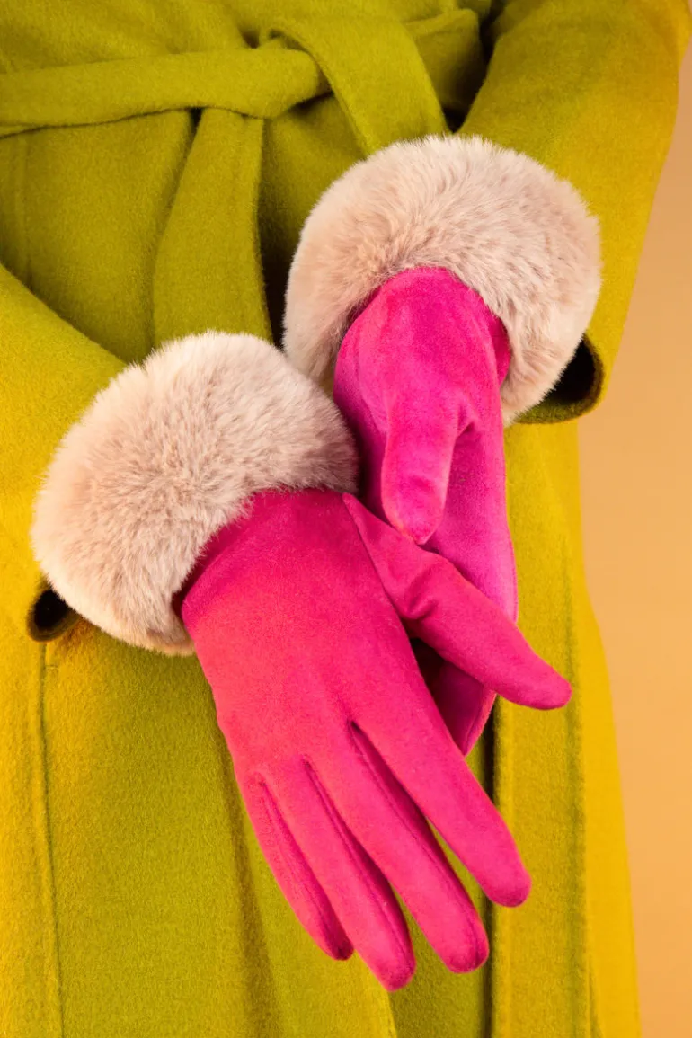 POWDER BETTINA GLOVES FUCHSIA/BLUSH